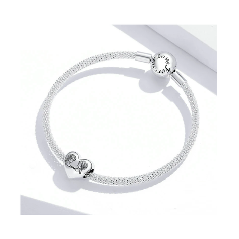 Charm Corazón de Hermanos / Amigos en Plata Fina 925 SILVER HEART-2