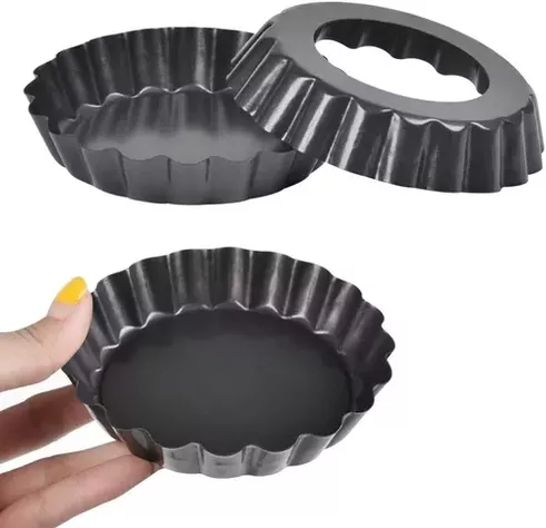 Pack X24 Moldes Tartaleta Desmontable Tarta Individual 8cm-4
