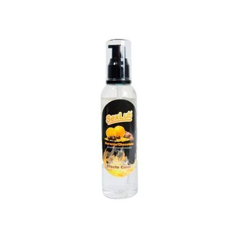 Aceite de masaje comestible con efecto calor - Sexlub Naranja Chocolate-0