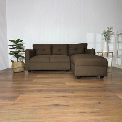 Seccional Mateo Chenille Café Pata Plastica-1