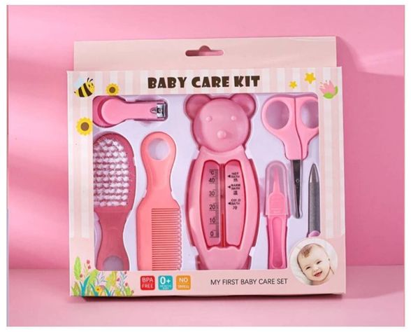 SET CUIDADO PARA BEBE ROSADO 7 PIEZAS-1