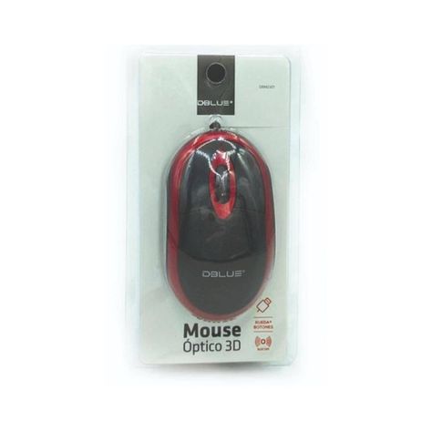 Mouse Alambrico USB 800 DPI Rojo Dblue-3