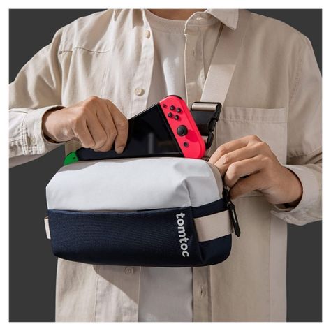 Tomtoc Bolso Sling Minimalista Urban para NS/Ipad 8" - Azul-6