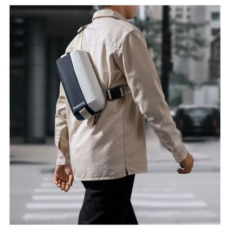 Tomtoc Bolso Sling Minimalista Urban para NS/Ipad 8" - Azul-7