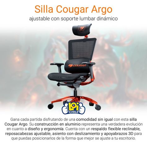 Silla Gamer Cougar Argo Dynamic Ergonómica Reclinable-6