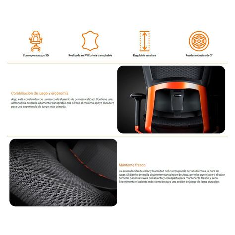 Silla Gamer Cougar Argo Dynamic Ergonómica Reclinable-7