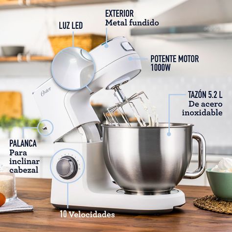 Batidora planetaria Oster® FPSTSMPL3W con 10 velocidades-6