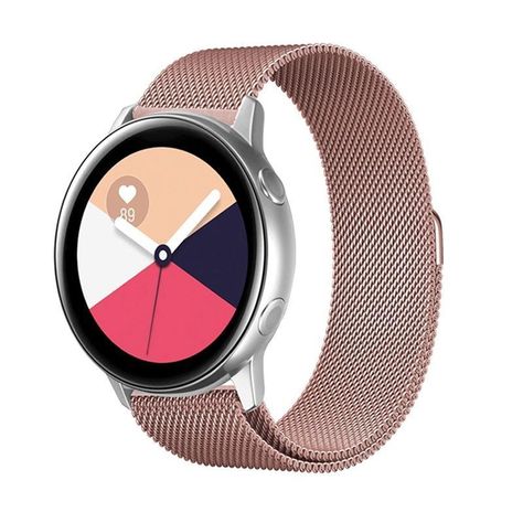 Correa Metálica Para Samsung Huawei Amazfit Xiaomi 22mm / Rosado-0