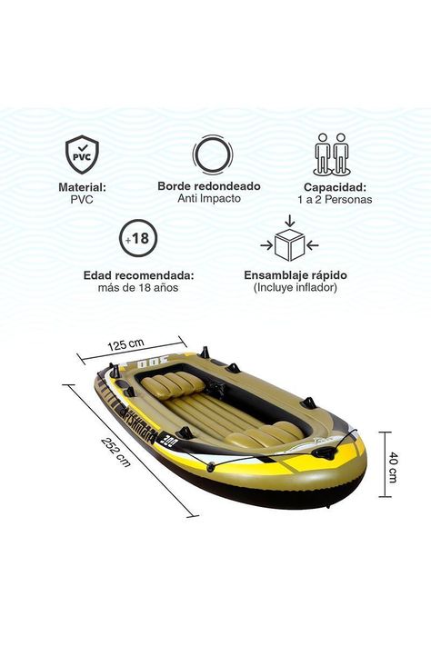 Bote Inflable 40x125x252 cm Verde-2