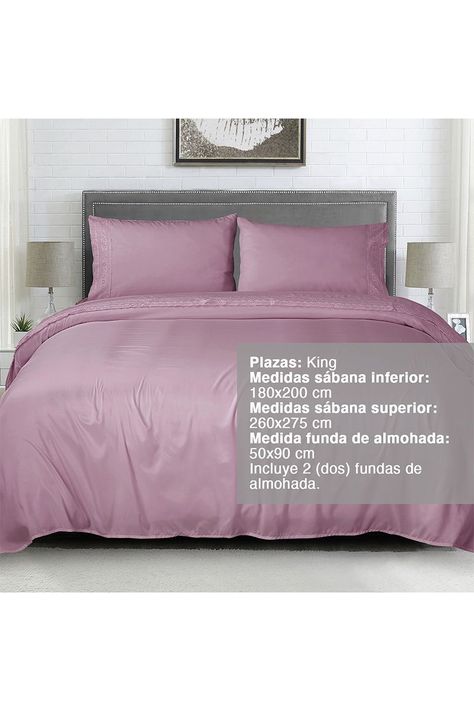 Sábana Broderie King Lila-1