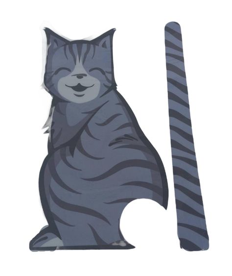 ADHESIVO TRASERO GATO GRIS-0