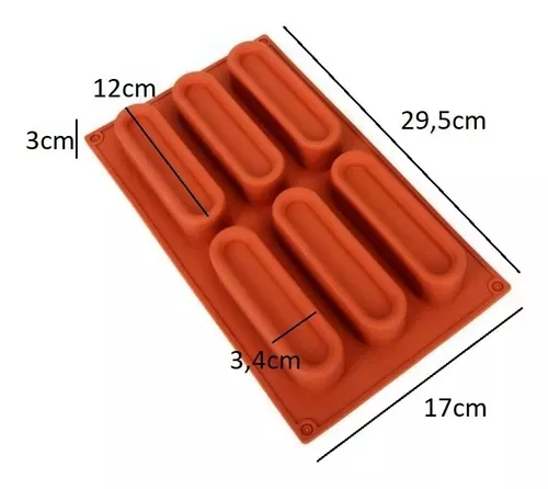 Molde Silicona Alargado Reposteria -3