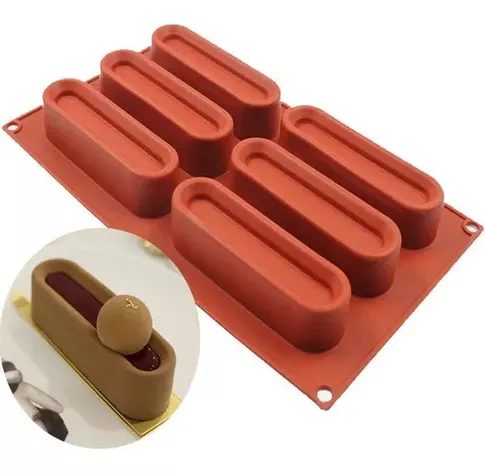 Molde Silicona Alargado Reposteria -1