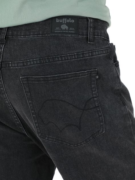 Pantalon Jeans Patagua Negro Hombre-3