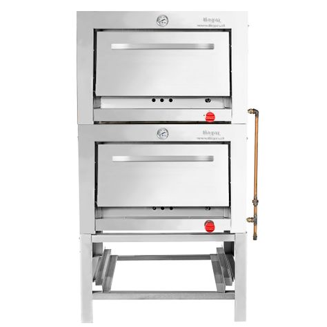 Horno Ticgas 2 Cámara Inox. Industrial. 65x65 gas Natural-0