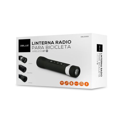 Linterna Radio Parlante Bluetooth Para Bicicleta-3