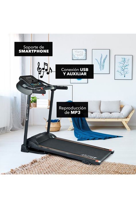 Trotadora Atletis Home A8050 MP3 USB Negro-4