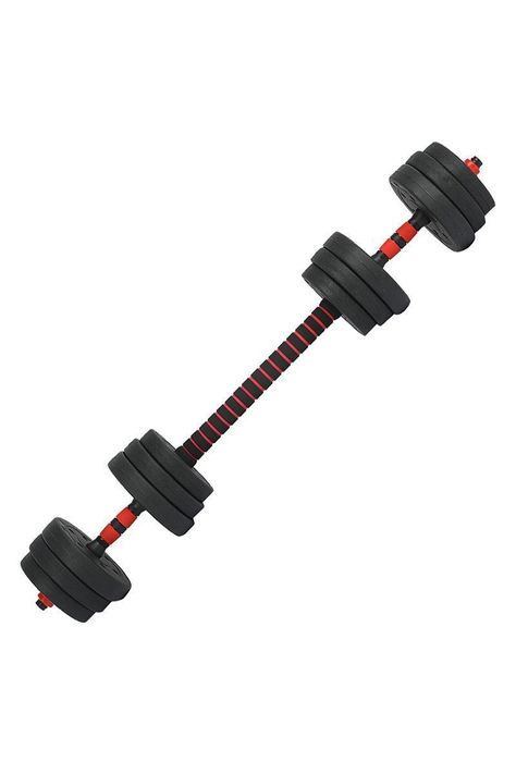 Set de Mancuernas y Barra 20 Kg 2 en 1 Negro-4