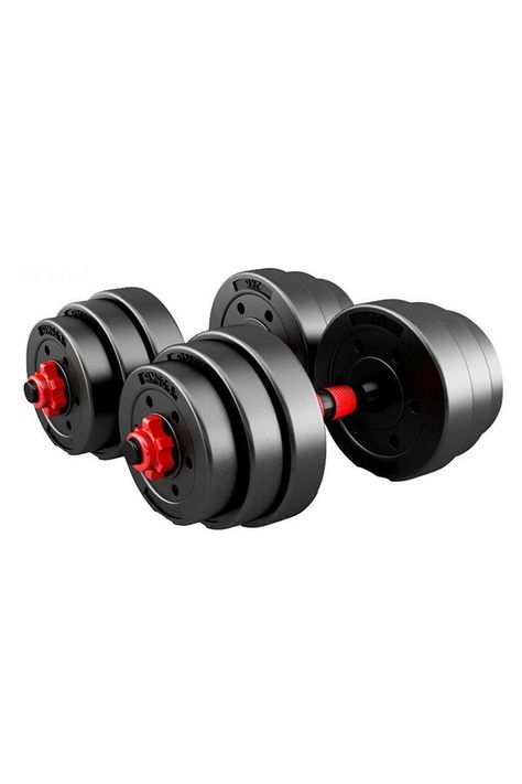 Set de Mancuernas y Barra 20 Kg 2 en 1 Negro-3