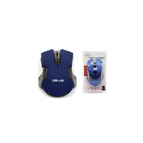 Mouse Óptico Inalámbrico Diseño Color Azul - Puntostore-1