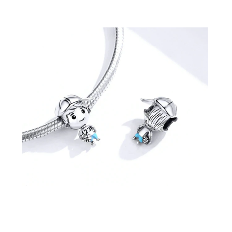 Charm Niño Basquetbolista en Plata Fina 925 SILVER HEART-1