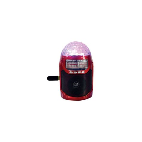 Parlante Portátil Bola Led Multicolor Rojo - PuntoStore-0