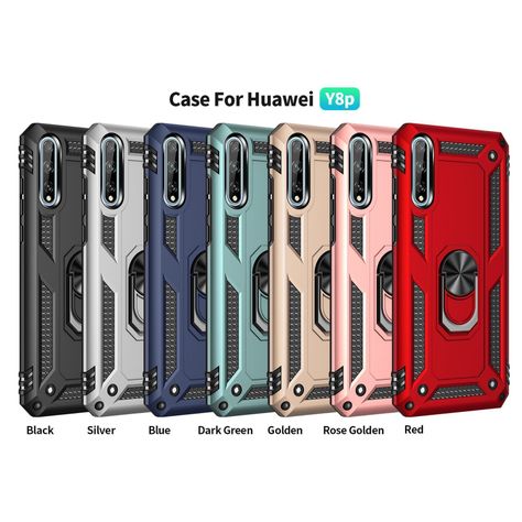 Carcasa: Huawei Y8p - Resistente Funda / Negro-7