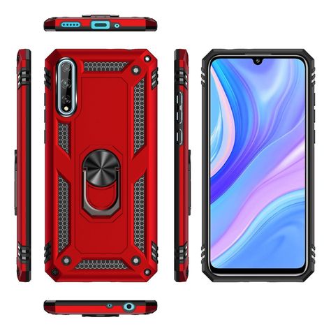 Carcasa: Huawei Y8p - Resistente Funda / Negro-6