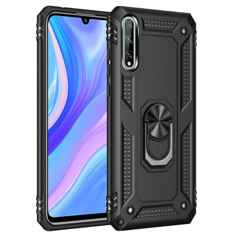 Carcasa: Huawei Y8p - Resistente Funda / Negro-0