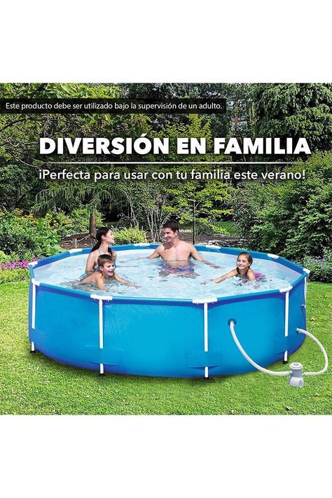 Piscina con Filtro 6125 L 76x360 cm Celeste-4