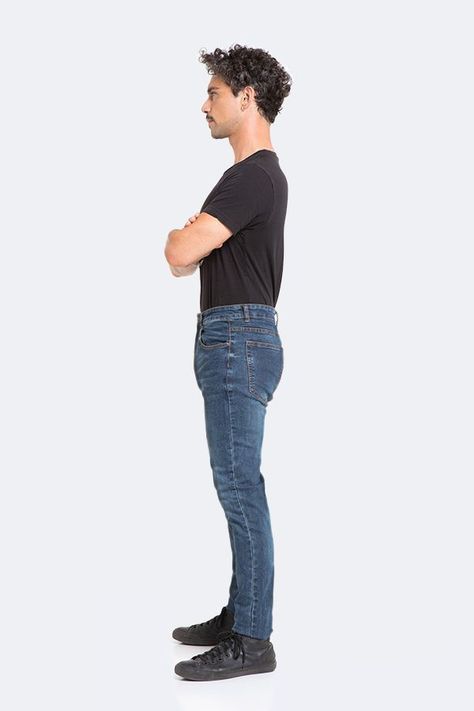 Jeans Hombre Slim Azul Focalizado Suave-2