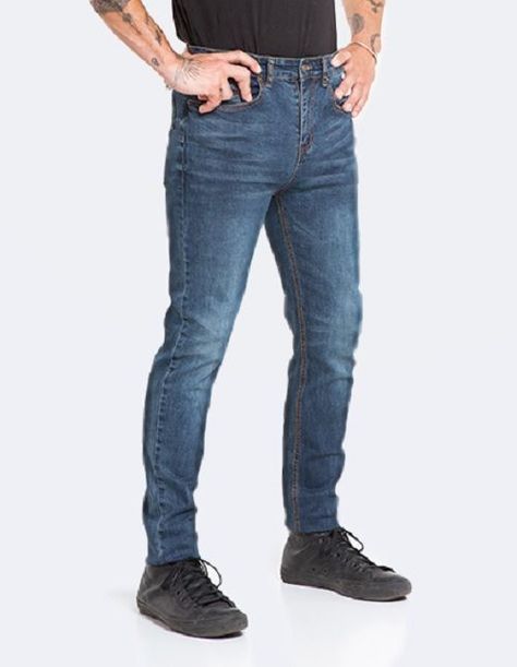 Jeans Hombre Slim Azul Focalizado Suave-0
