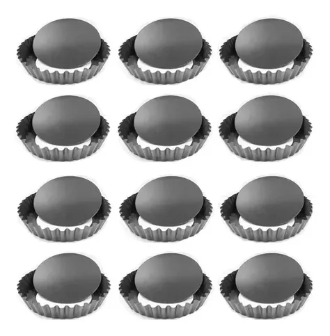 Pack 12 Moldes Tartaleta Desmontable Tarta Individual 13,5cm-1