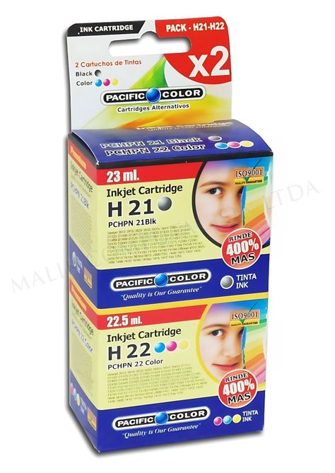 PACK 2 CARTRIDGE HP22XL/HP21XL PARA HP OFFICEJET 4315-0