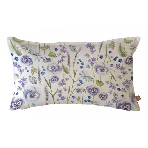 FUNDA COJÍN ALGODÓN PRIMAVERA VIOLETA 50X30-0