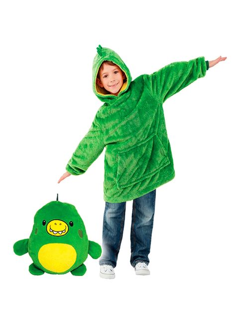 Poleron peluche dragon verde-1