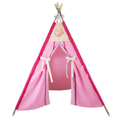 Carpa Tipi Unicornio Rosada Textil 120x170x180 cm Máxima Design-1