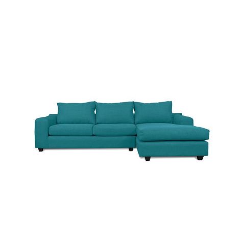 Seccional Kandra Chenille Tipo Lino Turquesa-0