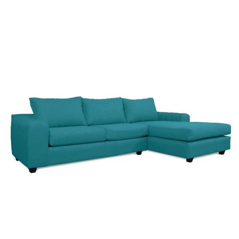 Seccional Kandra Chenille Tipo Lino Turquesa-1