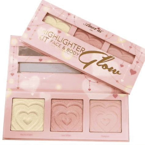 Paleta 3 Iluminadores rostro y cuerpo “Glow” de AmorUs-4