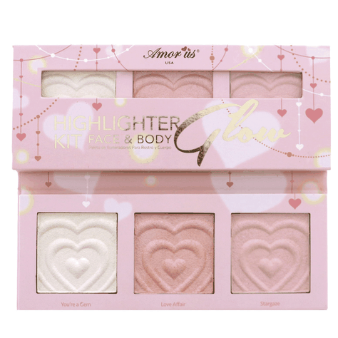 Paleta 3 Iluminadores rostro y cuerpo “Glow” de AmorUs-0