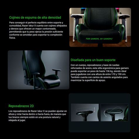 Silla Gamer Profesional Razer Iskur X-3