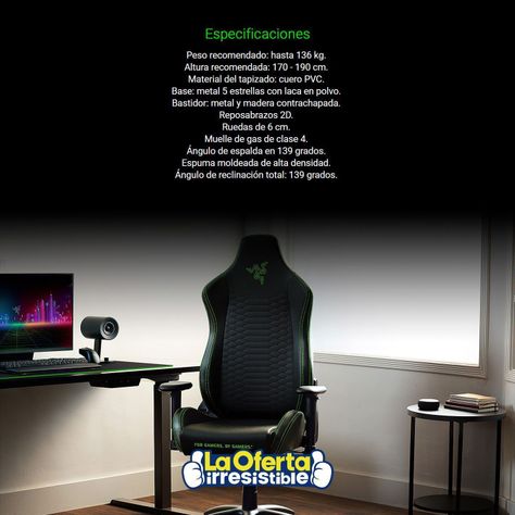 Silla Gamer Profesional Razer Iskur X-4