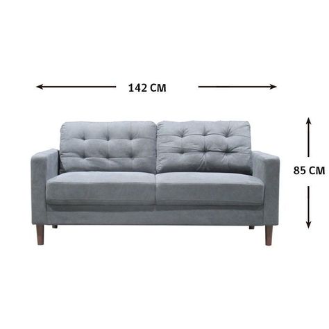 SOFA PALOMINO 2C GRIS ( 142 x 80 x 85 cm)-2