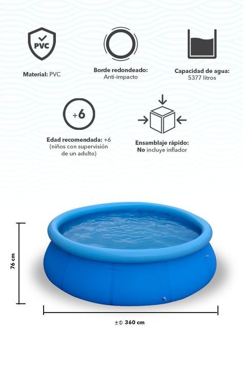 Piscina Inflable Self Formed 5.377 L 76 x 360 cm-2
