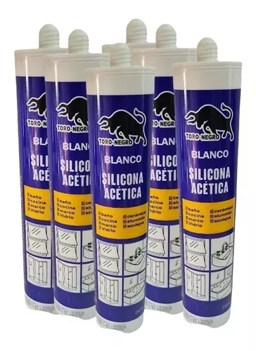 Pack 6 Silicona Blanca Baño Cocina Cerámica Vidrios 280ml-0