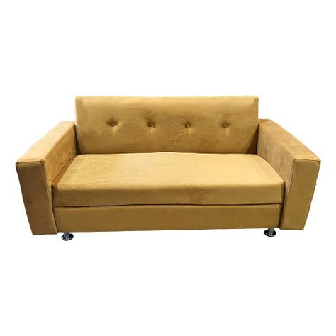 Sofa 3 Cuerpos Alonso Mostaza Felpa Pmetal-1
