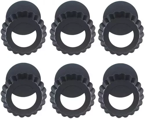 Pack X6 Moldes Tartaleta Desmontable Tarta Individual 10,5cm -0