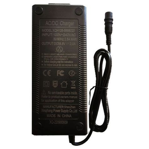 Cargador Scooter Eléctrico Zero 8X (58.8V 2.0AH 3 Pin)-2