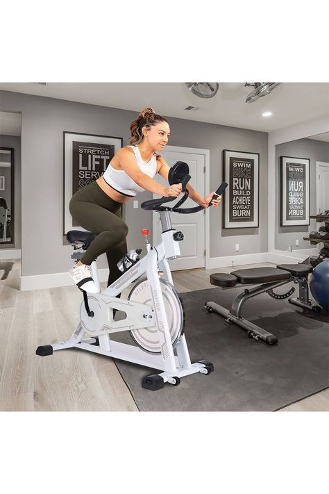 Bicicleta Spinning Pro II con Monitor LCD Blanca-1